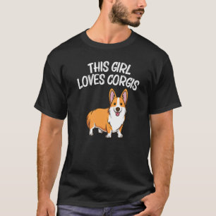 Corgi For Girls Kids Welsh Corgi Dog Animal T-Shirt