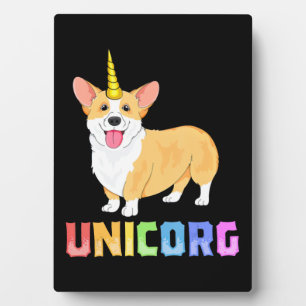 Corgi for Kids Girls Unicorg Unicorn Corgicorn Dog Plaque