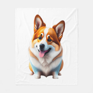 Corgi funny dog cute animal puppy pet style fleece blanket