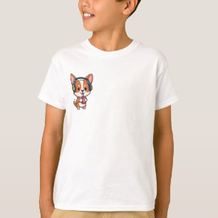 Corgi Gamer Drinking Soda Pop Kids T-Shirt