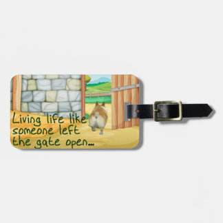 Corgi "Gate Open" Luggage Tag