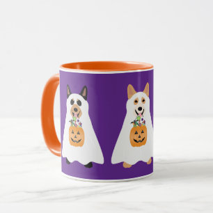 Corgi Ghost Dogs Halloween Mug