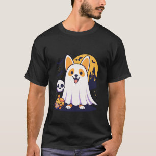 Corgi Ghost Pumpkin Spooky Cute Halloween Dog Love T-Shirt