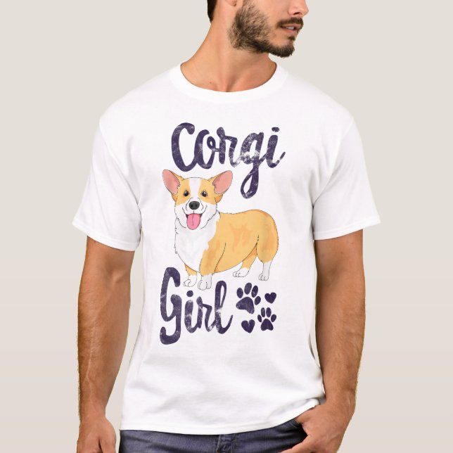 Corgi Girl Women Puppy Mum Dog Mama Lover Gift T-Shirt (Front)