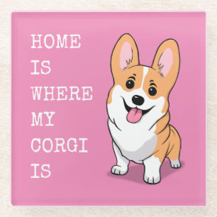 Corgi Glass Coaster