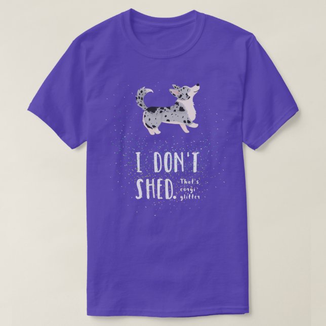 Corgi Glitter Cardigan Welsh Corgi T-Shirt (Design Front)