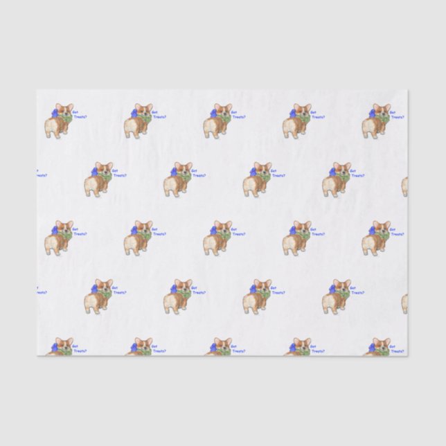 Corgi "Got Treats?" Tissue Paper (Front)