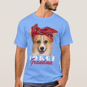 Corgi Grandma Cute Corgi Dog Bandana T-Shirt