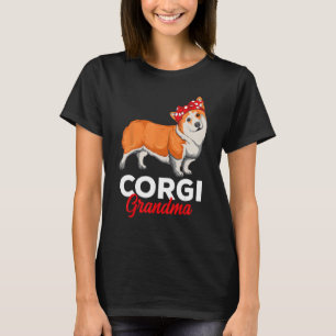 Corgi Grandma Cute Corgi Dog Mum Funny Women T-Shirt