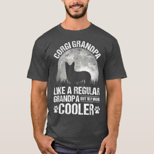 Corgi Grandpa Funny Moon Vintage Dog Father's Day T-Shirt