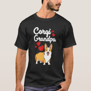 Corgi Grandpa Men Cool Pembroke Welsh Corgi Dog T-Shirt