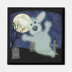 Corgi Graveyard Ghost Magnet