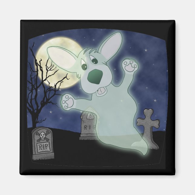 Corgi Graveyard Ghost Magnet (Front)