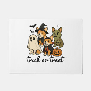 corgi halloween costume doormat