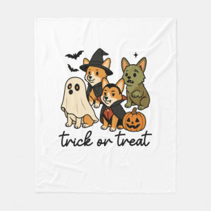 corgi halloween costume fleece blanket