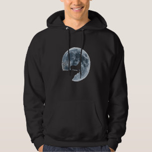 Corgi Halloween Costume Moon Silhouette Creepy Hoodie