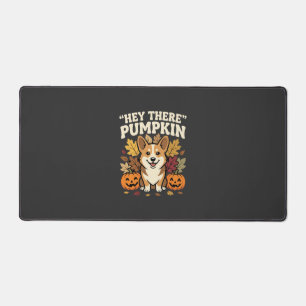 Corgi Halloween Hey There Pumpkin Design Desk Mat