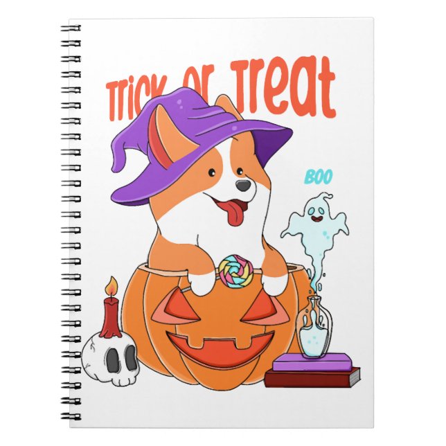 Corgi Halloween Notebook (Front)