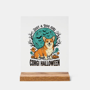 Corgi Halloween Shirt for Dog Loving Girls_1 Acrylic Sign