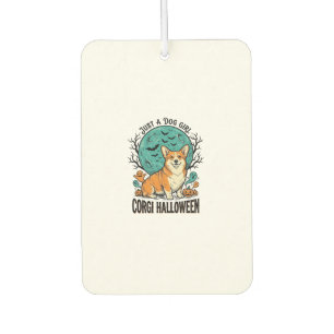 Corgi Halloween Shirt for Dog Loving Girls_1 Car Air Freshener