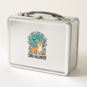 Corgi Halloween Shirt for Dog Loving Girls_1 Metal Lunch Box