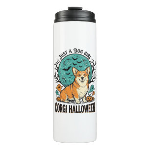 Corgi Halloween Shirt for Dog Loving Girls_1 Thermal Tumbler