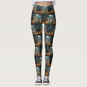 Corgi Halloween Spooky Leggings