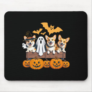 Corgi Halloween Trio Funny Spooky Dog Lover Outfit Mouse Mat
