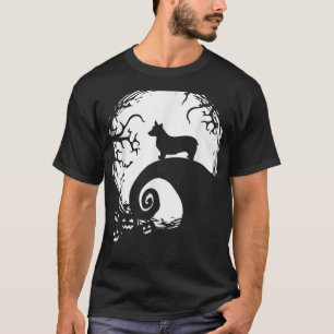 Corgi Halloween Under The Moonlight Spooky Dog Fun T-Shirt