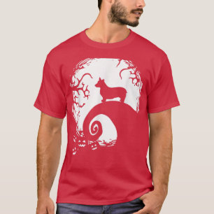 Corgi Halloween Under The Moonlight Spooky Dog Fun T-Shirt