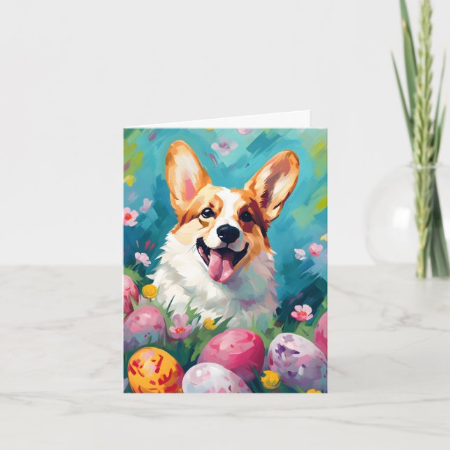 Corgi Happy Easter Card (Front)