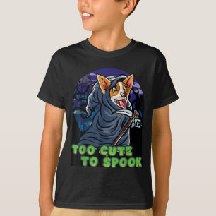 Corgi Happy Halloween Costume Grim Reaper T-Shirt