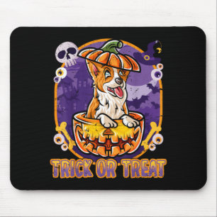 Corgi Happy Halloween Pumpkin Dog Mouse Mat