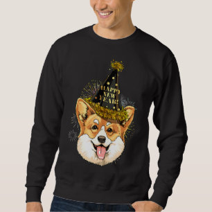 Corgi Happy New Year Dog New Years Eve Party Sweatshirt