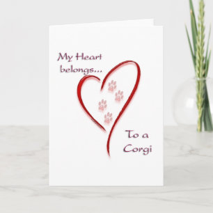 Corgi Heart Belongs Holiday Card