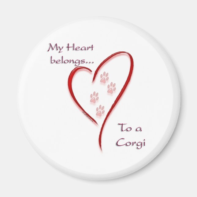 Corgi Heart Belongs - Magnet (Front)