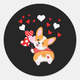 Corgi Heart ,Guess What Corgi Butt Classic Round Sticker