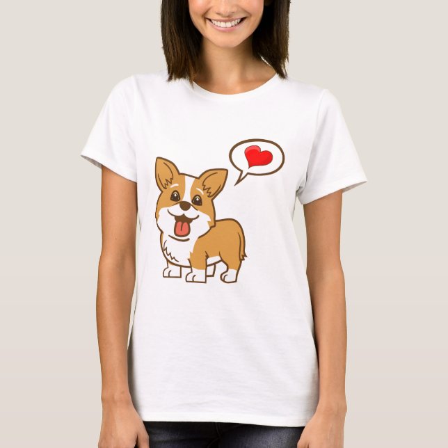 Corgi "Heart" Valentine's Day T-Shirt (Front)