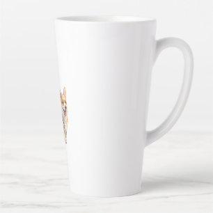 Corgi Hiking Adventure Watercolor  Latte Mug