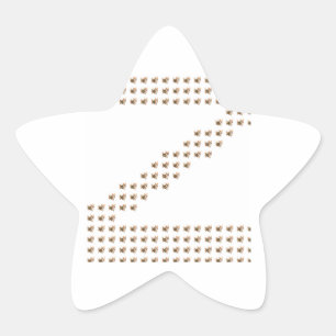 Corgi Hiking Adventure Z Pattern Star Sticker