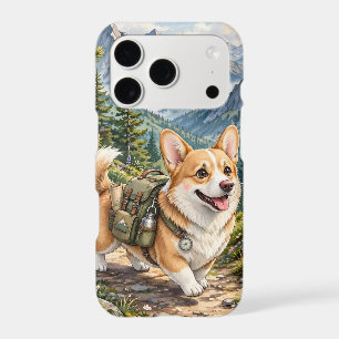 Corgi Hiking n Mountains Watercolor iPhone 17 case