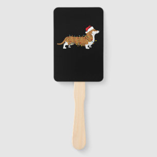 Corgi Holiday Christmas Light Essential T-Shirt Hand Fan