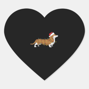 Corgi Holiday Christmas Light Essential T-Shirt Heart Sticker