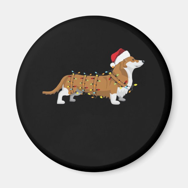 Corgi Holiday Christmas Light Essential T-Shirt Magnet (Front)