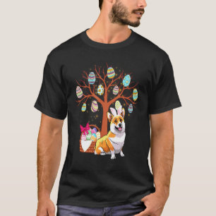 Corgi Hunt Eggs Tree Vintage Truck Easter Day T-Shirt