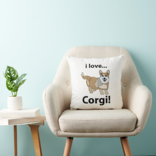 Corgi I Love Corgi  Cushion