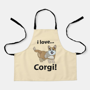 Corgi I Love Corgi Kids Apron