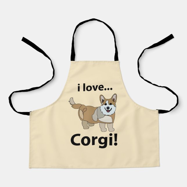 Corgi I Love Corgi Kids Apron (Front)