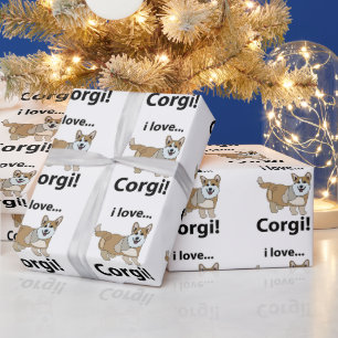 Corgi I Love Corgi  Wrapping Paper