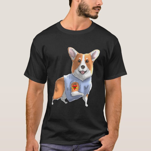 Corgi I Love Mum Tattoo Dog Mothers Day T-Shirt (Front)